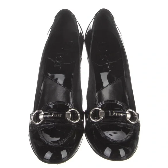 Christian Dior Patent Black Leather Pumps - Picture 1 of 17